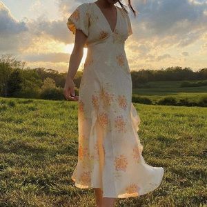 Free People Floral Printed Maxi Dress